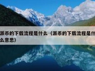 派币的下载流程是什么（派币的下载流程是什么意思）