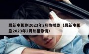 最新电视剧2023年2月热播剧（最新电视剧2023年2月热播剧情）