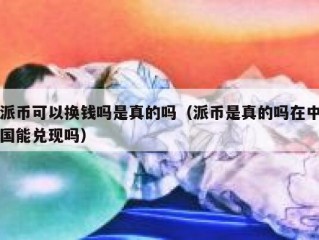 派币可以换钱吗是真的吗（派币是真的吗在中国能兑现吗）