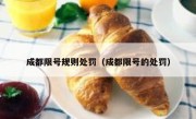 成都限号规则处罚（成都限号的处罚）