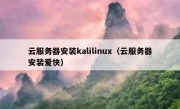 云服务器安装kalilinux（云服务器安装爱快）