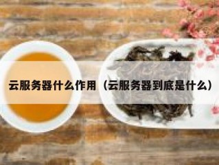 云服务器什么作用（云服务器到底是什么）