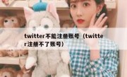 twitter不能注册账号（twitter注册不了账号）