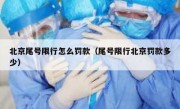 北京尾号限行怎么罚款（尾号限行北京罚款多少）