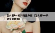 怎么看ins的浏览量数据（怎么看ins的浏览量数据）