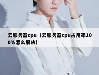 云服务器cpu（云服务器cpu占用率100%怎么解决）