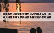 抖音如何让评论的赞加到自己的赞上去呢（在别人抖音里评论获得的赞会在我的抖音增加赞吗）