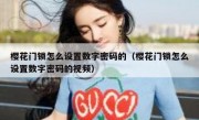 樱花门锁怎么设置数字密码的（樱花门锁怎么设置数字密码的视频）