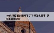 ins的评论怎么删除不了了呀怎么回事（ins不能删评论）
