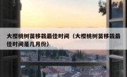 大樱桃树苗移栽最佳时间（大樱桃树苗移栽最佳时间是几月份）