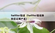 twitter验证（twitter验证身份忘记用户名）