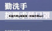 熊猫代理ip破解版（熊猫代理api）