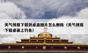 天气预报下载到桌面图片怎么删除（天气预报下载桌面上钓鱼）