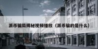 派币骗局揭秘视频播放（派币骗的是什么）