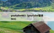youtube403（youtube错误503）