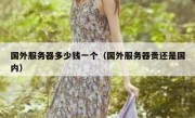 国外服务器多少钱一个（国外服务器贵还是国内）