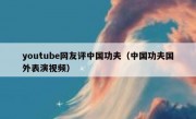 youtube网友评中国功夫（中国功夫国外表演视频）