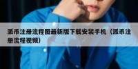 派币注册流程图最新版下载安装手机（派币注册流程视频）