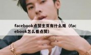 facebook点赞主页有什么用（facebook怎么看点赞）