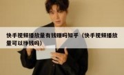 快手视频播放量有钱赚吗知乎（快手视频播放量可以挣钱吗）