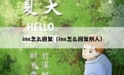 ins怎么回复（ins怎么回复别人）