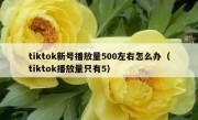 tiktok新号播放量500左右怎么办（tiktok播放量只有5）