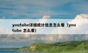 youtube详细统计信息怎么看（youtube 怎么看）