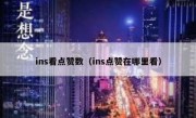 ins看点赞数（ins点赞在哪里看）
