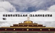 抖音推荐点赞怎么关闭（怎么关闭抖音点赞通知）