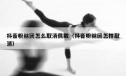 抖音粉丝团怎么取消佩戴（抖音粉丝团怎样取消）