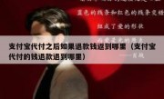 支付宝代付之后如果退款钱返到哪里（支付宝代付的钱退款退到哪里）