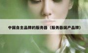 中国自主品牌的服务器（服务器国产品牌）