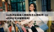 ins的评论能被人删除吗怎么删除啊（ins的评论可以被删除吗）