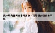 国外服务器买哪个好用点（国外服务器用来干嘛）
