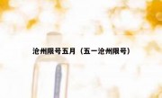 沧州限号五月（五一沧州限号）