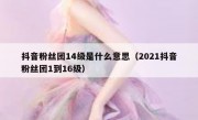 抖音粉丝团14级是什么意思（2021抖音粉丝团1到16级）
