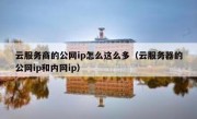 云服务商的公网ip怎么这么多（云服务器的公网ip和内网ip）