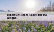 新华社twitter账号（新华社的推文可以转载吗）