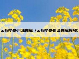 云服务器用法图解（云服务器用法图解视频）