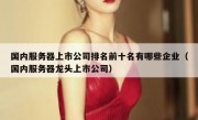 国内服务器上市公司排名前十名有哪些企业（国内服务器龙头上市公司）