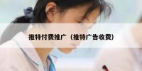推特付费推广（推特广告收费）