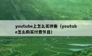 youtube上怎么买伴奏（youtube怎么购买付费节目）