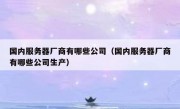 国内服务器厂商有哪些公司（国内服务器厂商有哪些公司生产）
