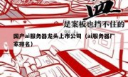国产ai服务器龙头上市公司（ai服务器厂家排名）