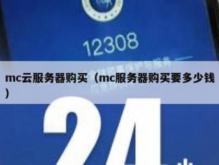 mc云服务器购买（mc服务器购买要多少钱）