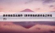 派币钱包怎么操作（派币钱包的派币自己转走了）