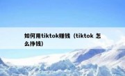 如何用tiktok赚钱（tiktok 怎么挣钱）