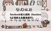 facebook收入结构（facebook公司收入主要来源于）