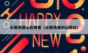 云服务器ip在哪看（云服务器的ip地址）