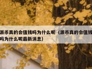 派币真的会值钱吗为什么呢（派币真的会值钱吗为什么呢最新消息）